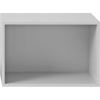 Muuto - Stacked System Regalmodul mit Rückwand, large / hellgrau von Muuto