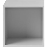 Muuto - Stacked System Regalmodul mit Rückwand, medium / hellgrau von Muuto