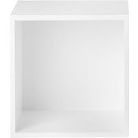 Muuto - Stacked System Regalmodul mit Rückwand, medium / weiß von Muuto