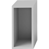 Muuto - Stacked System Regalmodul mit Rückwand, small / hellgrau von Muuto