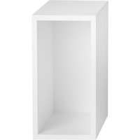 Muuto - Stacked System Regalmodul mit Rückwand, small / weiß von Muuto