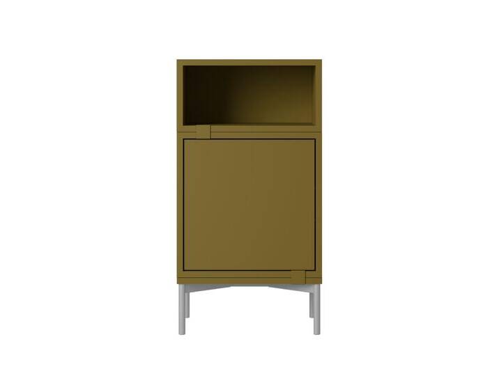 Muuto Stacked Storage Bedside Table - Configuration 2, brown green von Muuto
