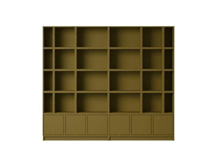 Muuto Stacked Storage Bookcase - Configuration 1, brown green von Muuto