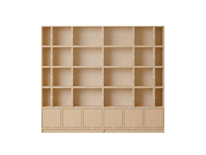 Muuto Stacked Storage Bookcase - Configuration 1, eiche natur von Muuto