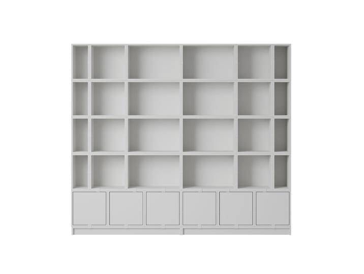 Muuto Stacked Storage Bookcase - Configuration 1, grau von Muuto