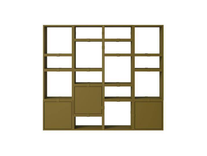 Muuto Stacked Storage Bookcase - Configuration 4, brown green Muuto Stacked Storage Bookcase - Configuration 4, brown green von Muuto