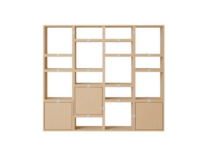 Muuto Stacked Storage Bookcase - Configuration 4, eiche natur von Muuto
