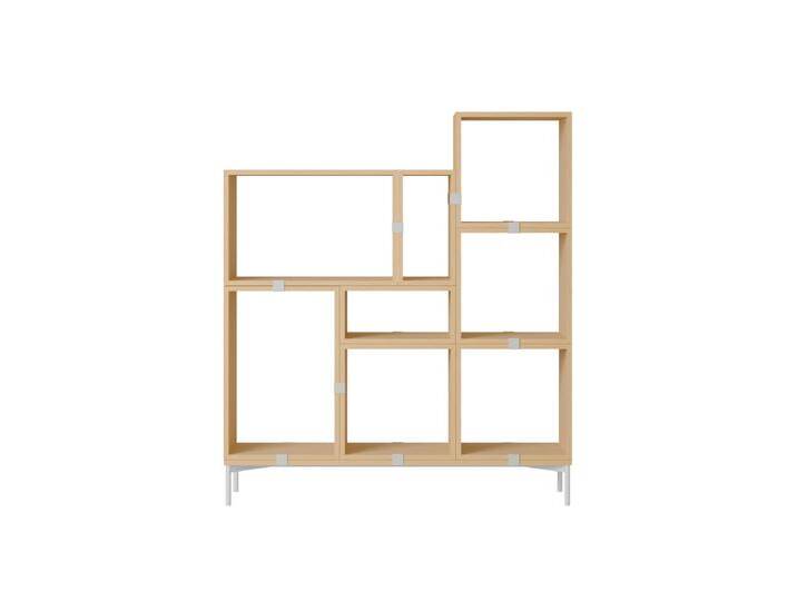 Muuto Stacked Storage Bookcase - Configuration 5, eiche natur von Muuto
