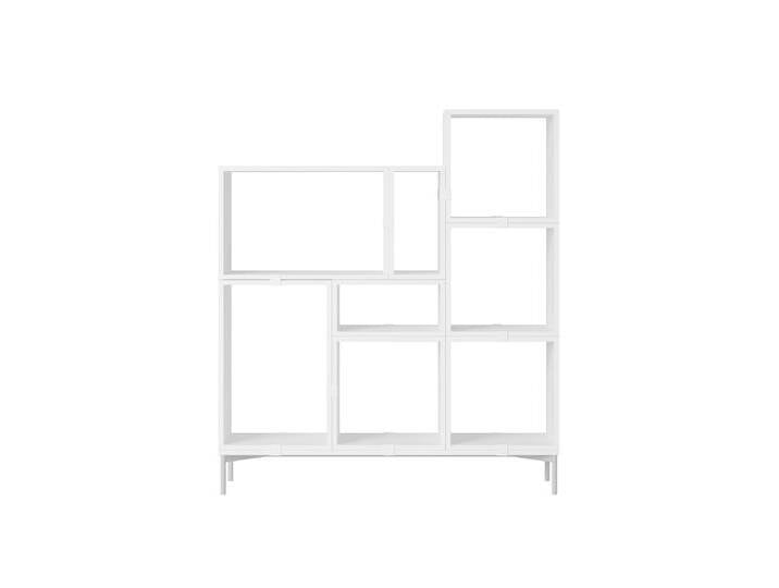 Muuto Stacked Storage Bookcase - Configuration 5, weiß von Muuto