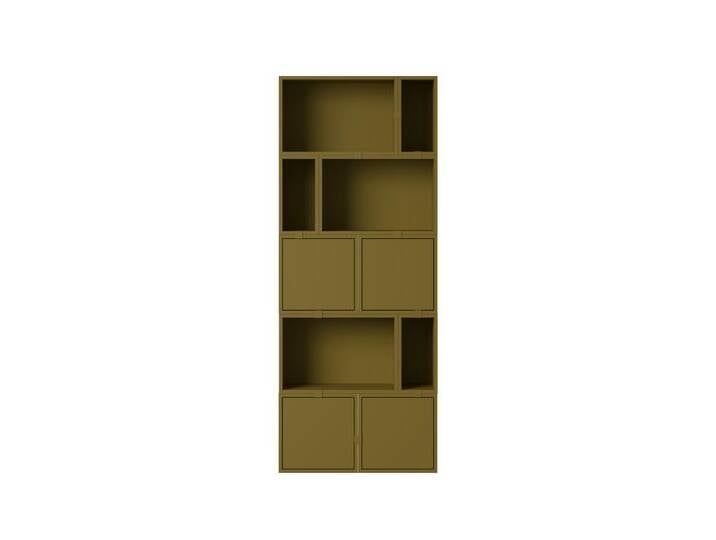Muuto Stacked Storage Bookcase - Configuration 8, brown green von Muuto