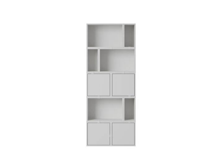 Muuto Stacked Storage Bookcase - Configuration 8, grau von Muuto