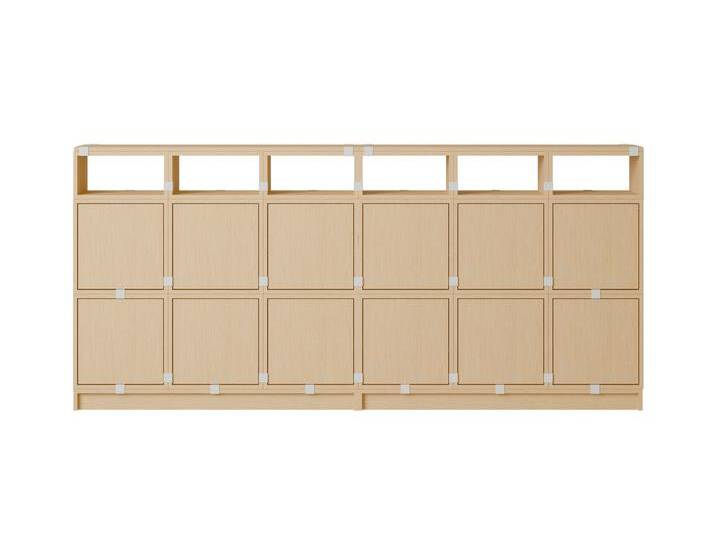 Muuto Stacked Storage Sideboard - Configuration 1, eiche natur von Muuto