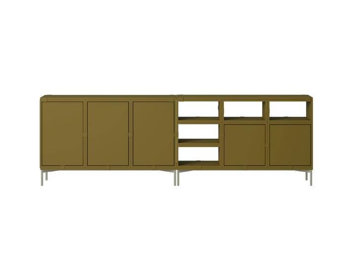 Muuto Stacked Storage Sideboard - Configuration 2, brown green von Muuto