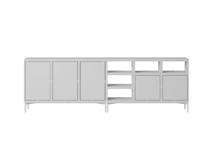 Muuto Stacked Storage Sideboard - Configuration 2, grau von Muuto
