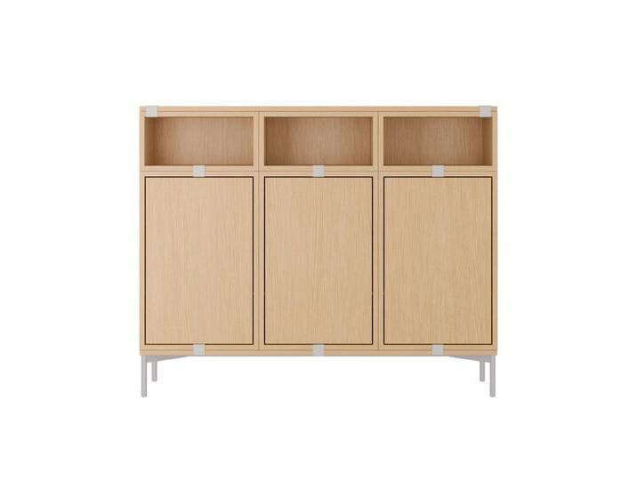 Muuto Stacked Storage Sideboard - Configuration 3, eiche natur von Muuto