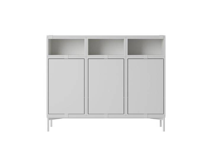 Muuto Stacked Storage Sideboard - Configuration 3, grau von Muuto