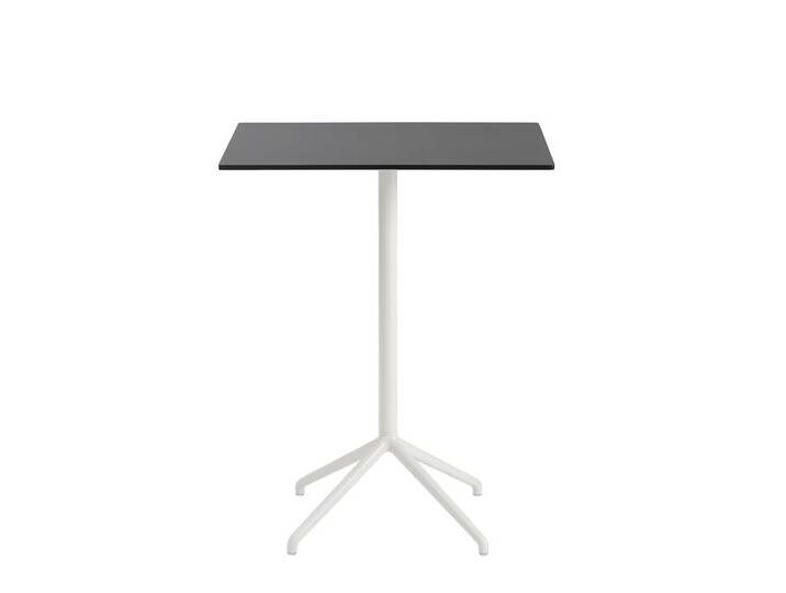 Muuto Still Cafe Bar-/Tresentisch, 75 x 65 cm, schwarz nanolaminat / weiß von Muuto