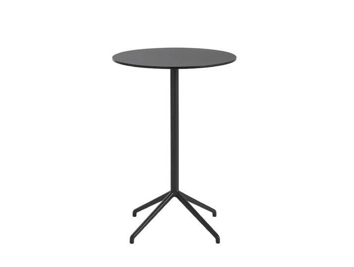 Muuto Still Cafe Bar-/Tresentisch, Ø 65 cm, schwarz nanolaminat / schwarz von Muuto