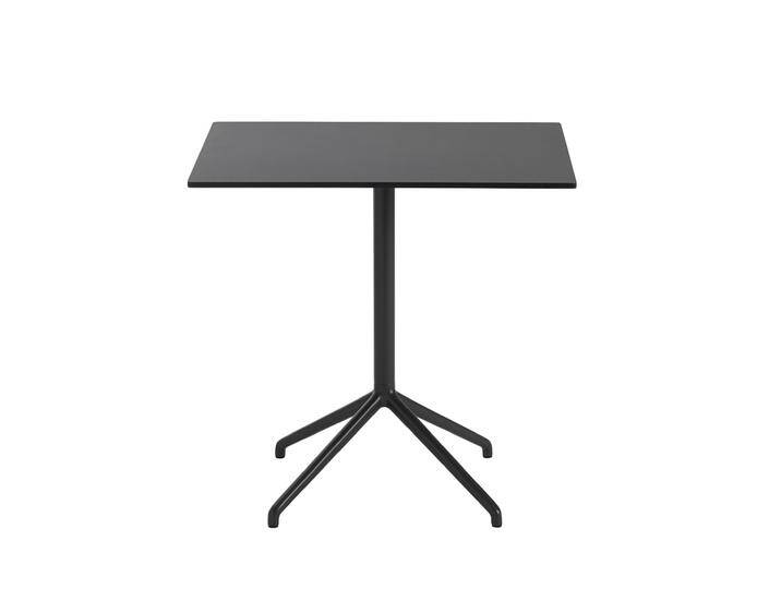 Muuto Still Cafe Tisch, 75 x 65 cm, schwarz nanolaminat / schwarz von Muuto