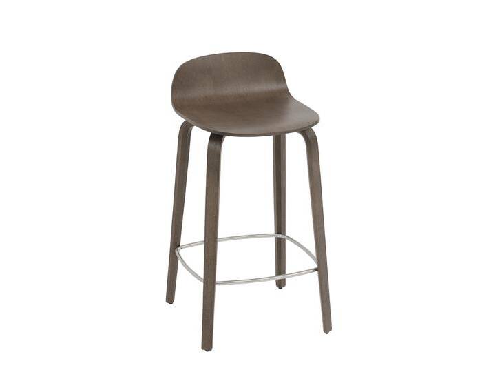 Muuto Visu Barhocker, höhe 65 cm, eiche dunkel gebeizt von Muuto