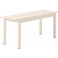 Outdoor Bank Linear Steel Bench off-white 110 cm L von Muuto