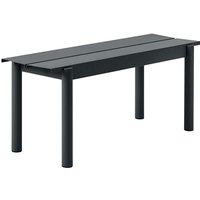 Outdoor Bank Linear Steel Bench black 110 cm L von Muuto