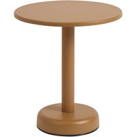 Outdoor Beistelltisch Linear Steel Coffee Table round burnt orange Ø 42 cm von Muuto