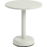 Outdoor Beistelltisch Linear Steel Coffee Table round grey Ø 42 cm von Muuto