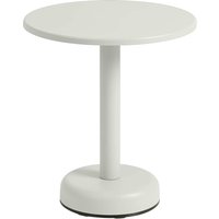 Outdoor Beistelltisch Linear Steel Coffee Table round grey Ø 42 cm von Muuto