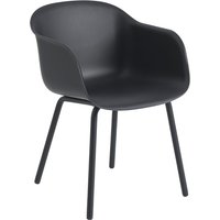 Outdoor Stuhl Fiber Armchair anthracite black von Muuto