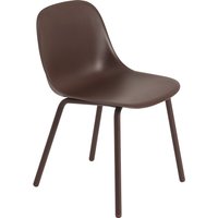 Outdoor Stuhl Fiber Side Chair brown red von Muuto