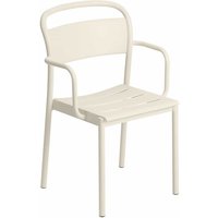 Outdoor Stuhl Linear Steel Armchair off-white von Muuto