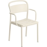 Outdoor Stuhl Linear Steel Armchair off-white von Muuto
