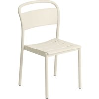 Outdoor Stuhl Linear Steel Side Chair off-white von Muuto