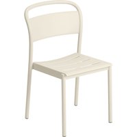 Outdoor Stuhl Linear Steel Side Chair off-white von Muuto