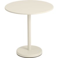 Outdoor Tisch Linear Steel Café Table round off-white von Muuto