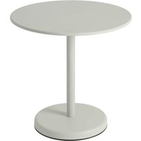 Outdoor Tisch Linear Steel Café Table round grey von Muuto