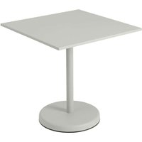 Outdoor Tisch Linear Steel Café Table square grey von Muuto