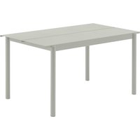 Outdoor Tisch Linear Steel Table grey 140 cm L von Muuto