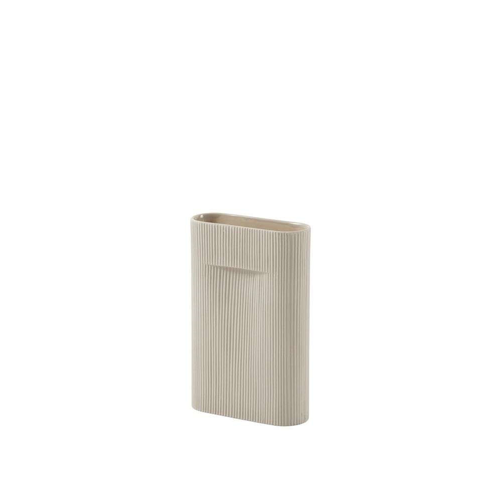 Muuto - Ridge Vase H35 Beige von Muuto