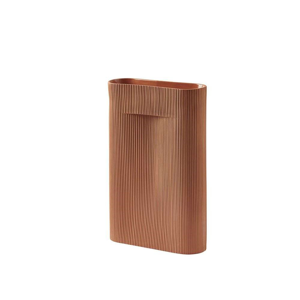 Muuto - Ridge Vase H48,5 Terracotta von Muuto