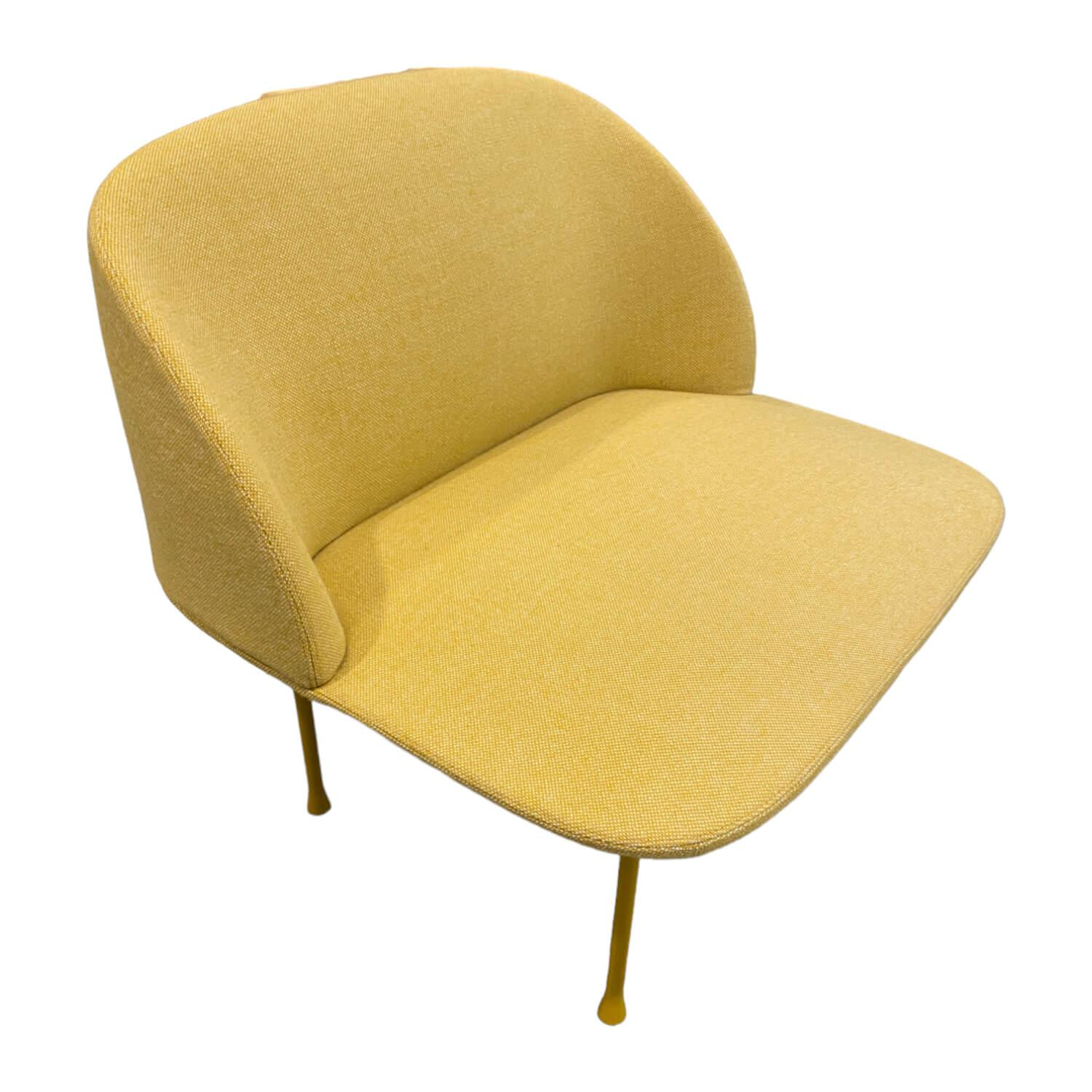 Sessel Oslo Lounge Chair Stoff Steelcut Gelb Gestell Metall Gelb von Muuto