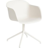 Stuhl Fiber Armchair Swivel Base recycelt weiß von Muuto