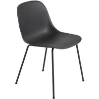 Stuhl Fiber Side Chair Tube Base schwarz von Muuto