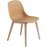 Stuhl Fiber Side Chair Wood Base ocker/Eiche von Muuto
