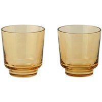 Trinkglas Set Raise burnt orange 200 ml von Muuto