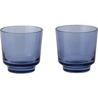 Trinkglas Set Raise dark blue 300 ml von Muuto