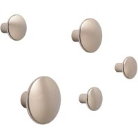 Wandhaken Dots Metal Set taupe von Muuto