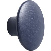 Wandhaken Dots Wood midnight blue ⌀ 13 cm von Muuto