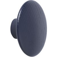 Wandhaken Dots Wood midnight blue ⌀ 9 cm von Muuto